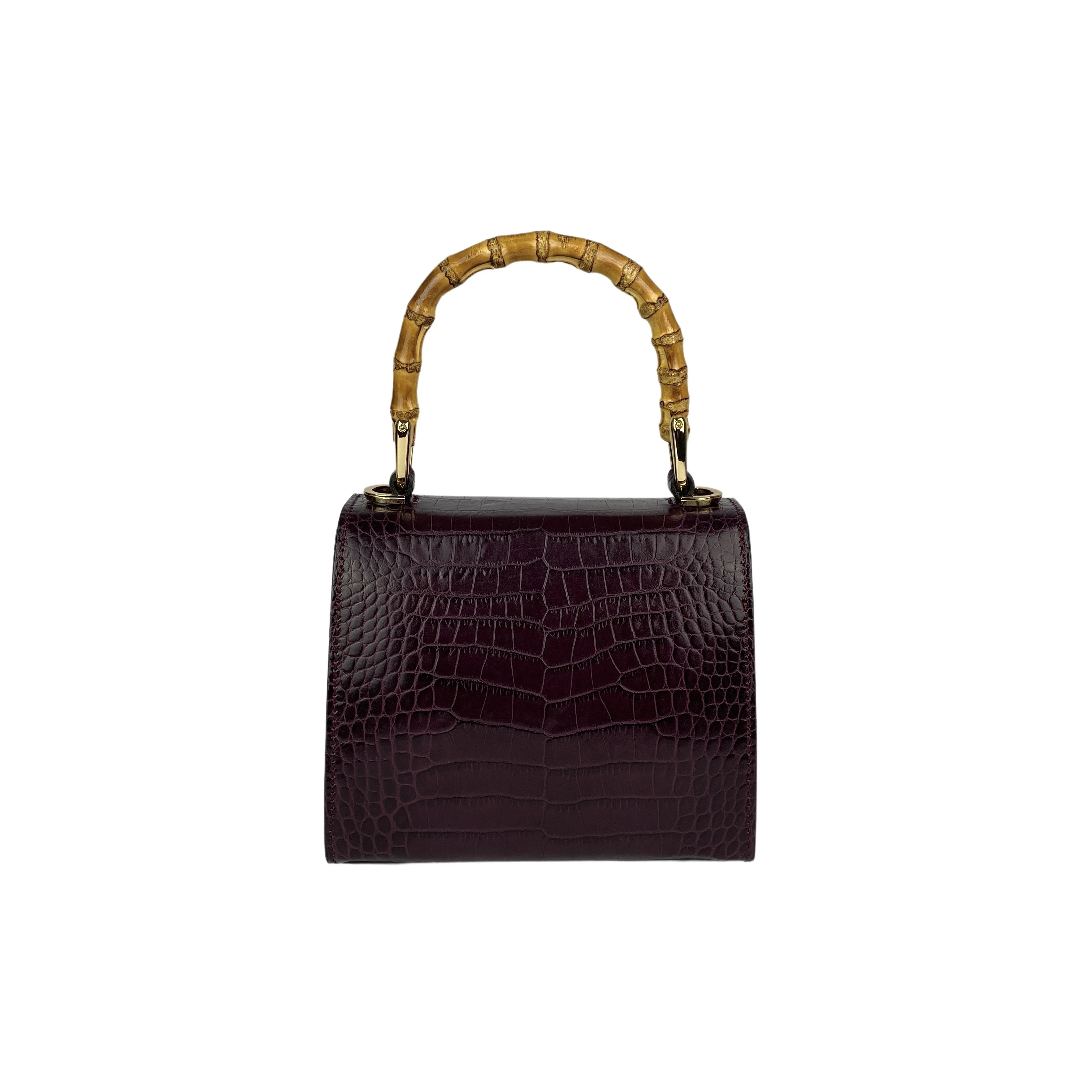 Italian Leather Bag Handbags Made in Italy Women hand bags High Quality Bamboo