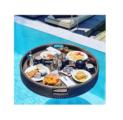 Коричневый Овальный плавающий поднос идеальный для еды в бассейне-хорошая цена