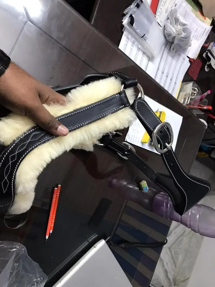  Оригинальная овечья шерстяная высококачественная кожаная Петля Необычные швы на носовой резинке со стандартной стальной фурнитурой