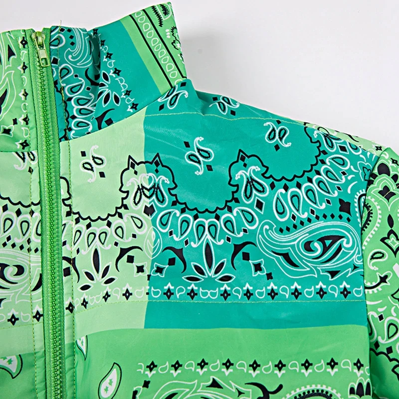  Женские пуховики с принтом Зимние Модные теплые парки повседневная куртка на молнии верхняя одежда 2021