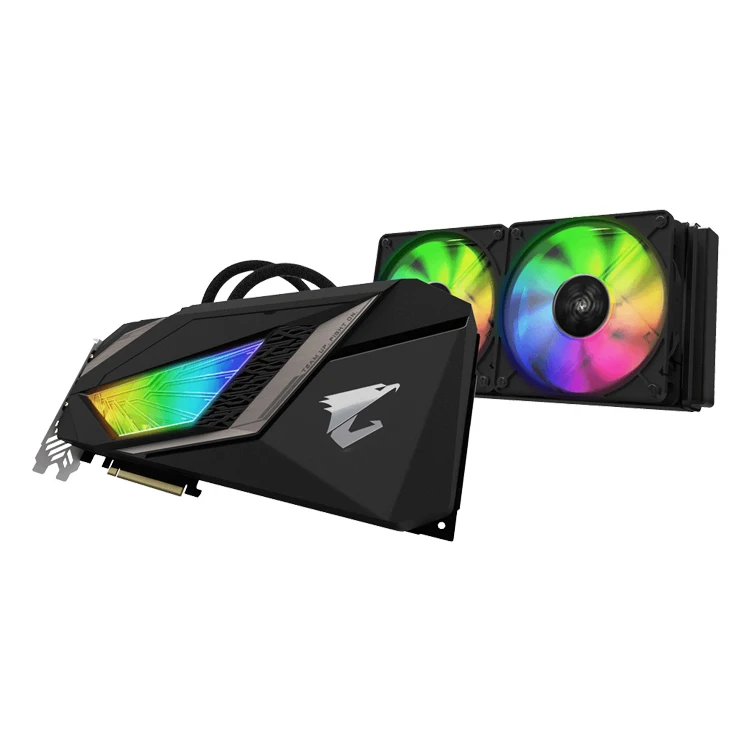  Видеокарта GIGABYTE AORUS NVIDIA GeForce RTX 2080 XTREME WATERFORCE 8G с 240 мм AIO RGB Fans (GV-N2080AORUSX