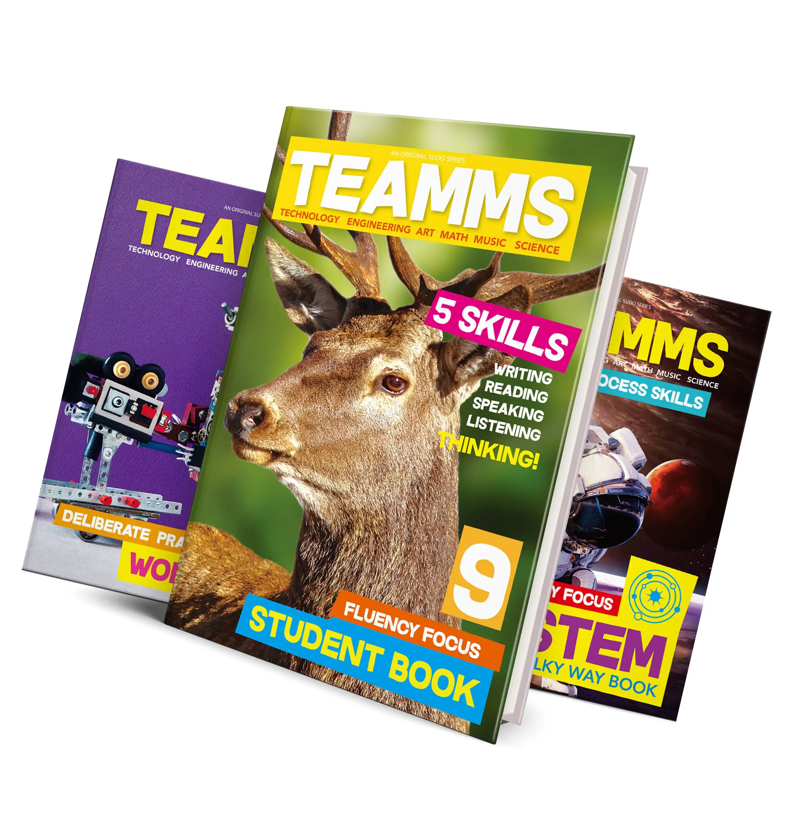
TEAMMS Level 9 (Student Book+Workbook+STEM Book) Children Language Learning English Books for Elementary Students 