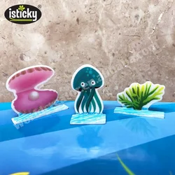 Custom 3D  Hot Waterproof Stand Up TPE Magic Sticker for kids