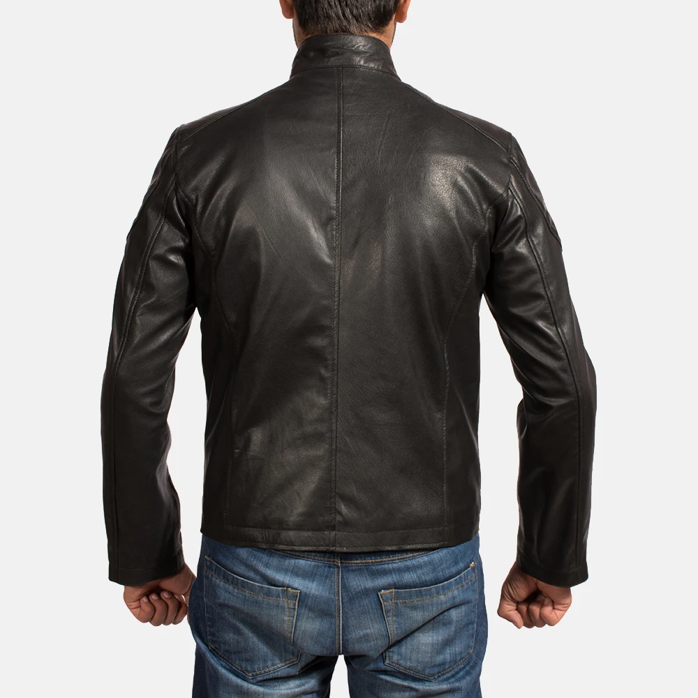 New Arrival 2021 black Motorbike Leather Jackets in Genuine Cowhide Leather / Pakistan leather jacket