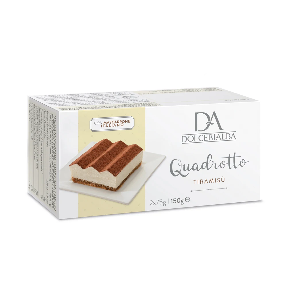 Premium Quality Made in Italy Tiramisu 2 Individual Portions (75gx2) 150g Wholesale Frozen Dessert
