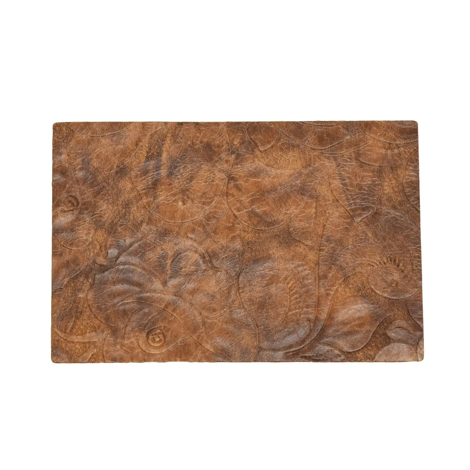 
Wholesale Western Floral Marbled Brown Leather Cow Hide Leather 