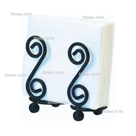 Marvelous Design Wrought Iron Napkin Holder Handmade Black Color Customized Size Tissue Holder For Sale