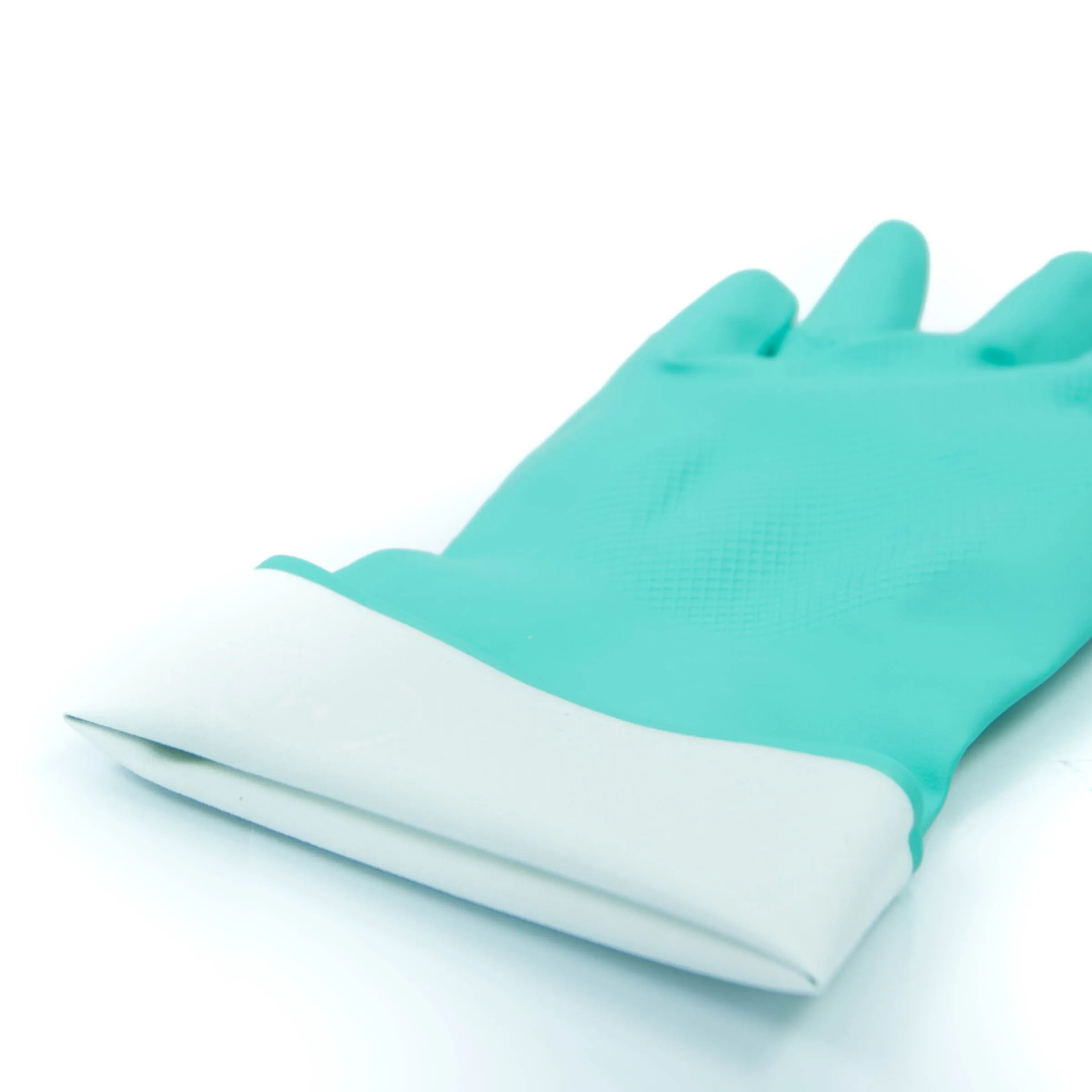Перчатки от производителя Guantes химически стойкие нитриловые малайзийские противоскользящие водонепроницаемые хлопчатобумажные с флок EN420 EN388 зеленые