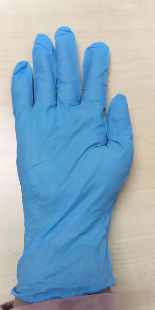 Нитриловая одноразовая Высококачественная нитриловая пудра для защиты рук