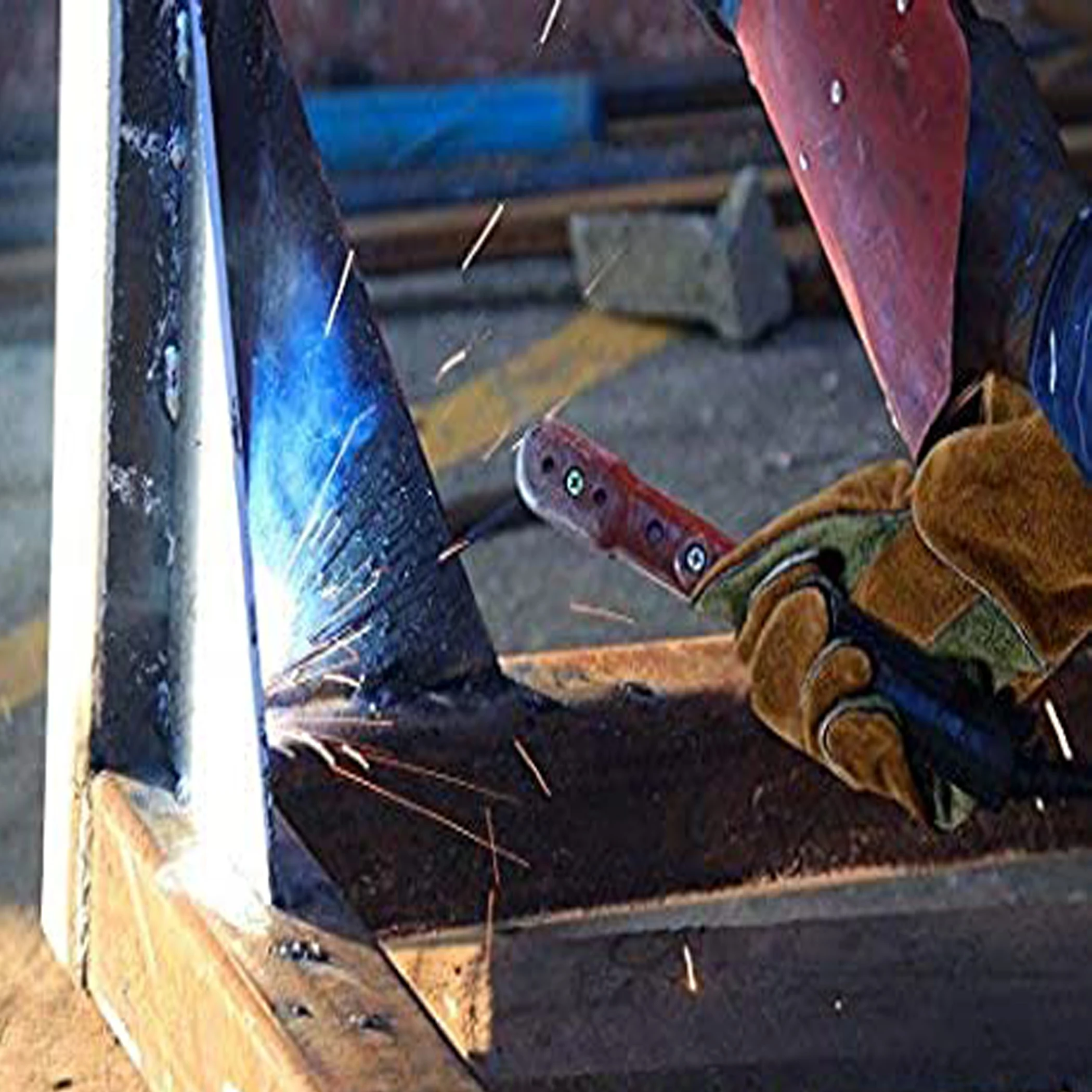 PK new arrival 2022 Workplace Heavy Duty Welding Gloves Pure Leather Heat & Fire Resistant Forge made cow split leather