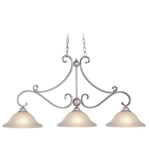 3-Light Kitchen Island Linear Pendant