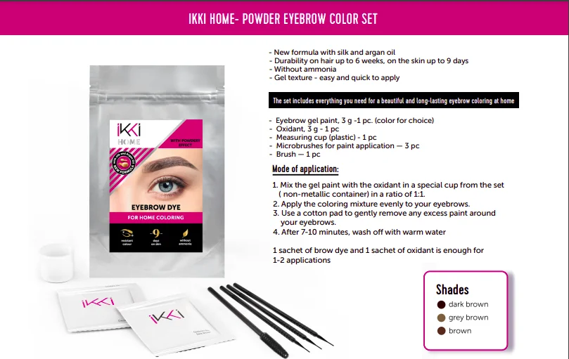 Home Kit Eyebrow Dye Tinting Henna Treatment Daily Use OEM ODM Private Label Customization Bestselling New Product Home Use