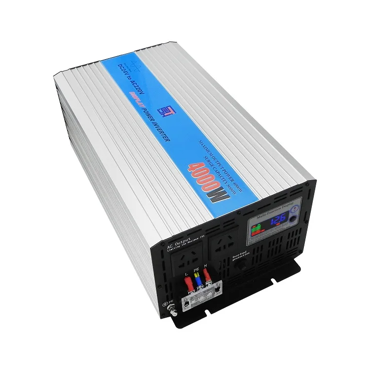 Best price 4000 watt 8000w peak LED power inverter 12v 24v 48v dc to 110v 220v ac off grid pure sine wave power inverter 4000W