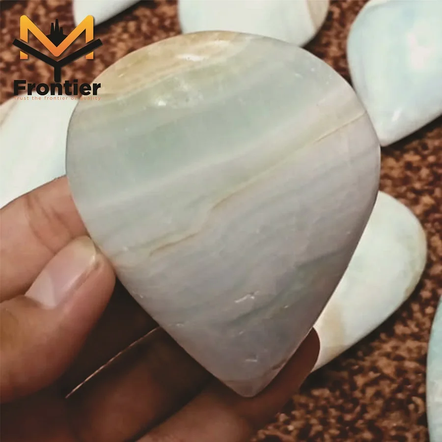 Высококачественный натуральный голубой кальцит ручной работы образец слезы полированный драгоценный камень OEM лечебный кристалл ремесло из Пакистана.