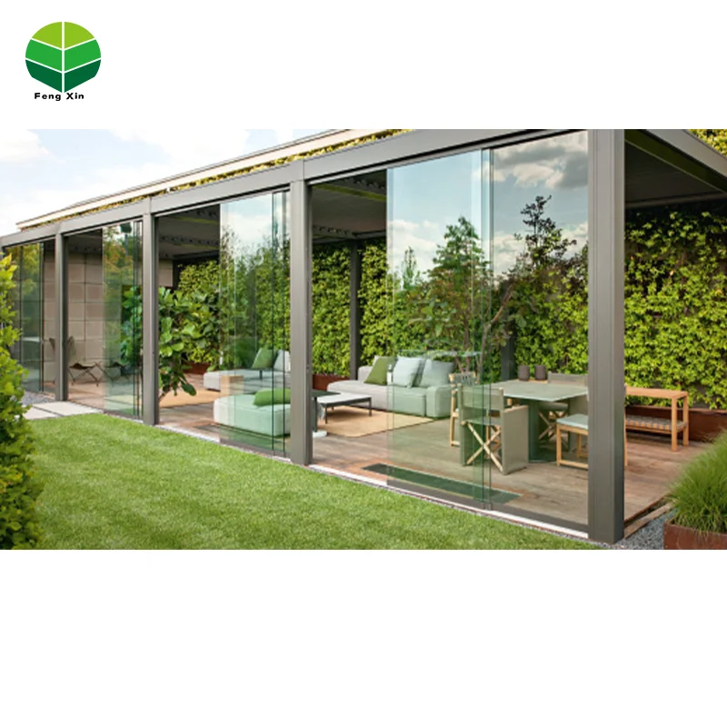 Terrace Patio Shade Aluminium Louvers Roof Motorized System Bridge Pergola