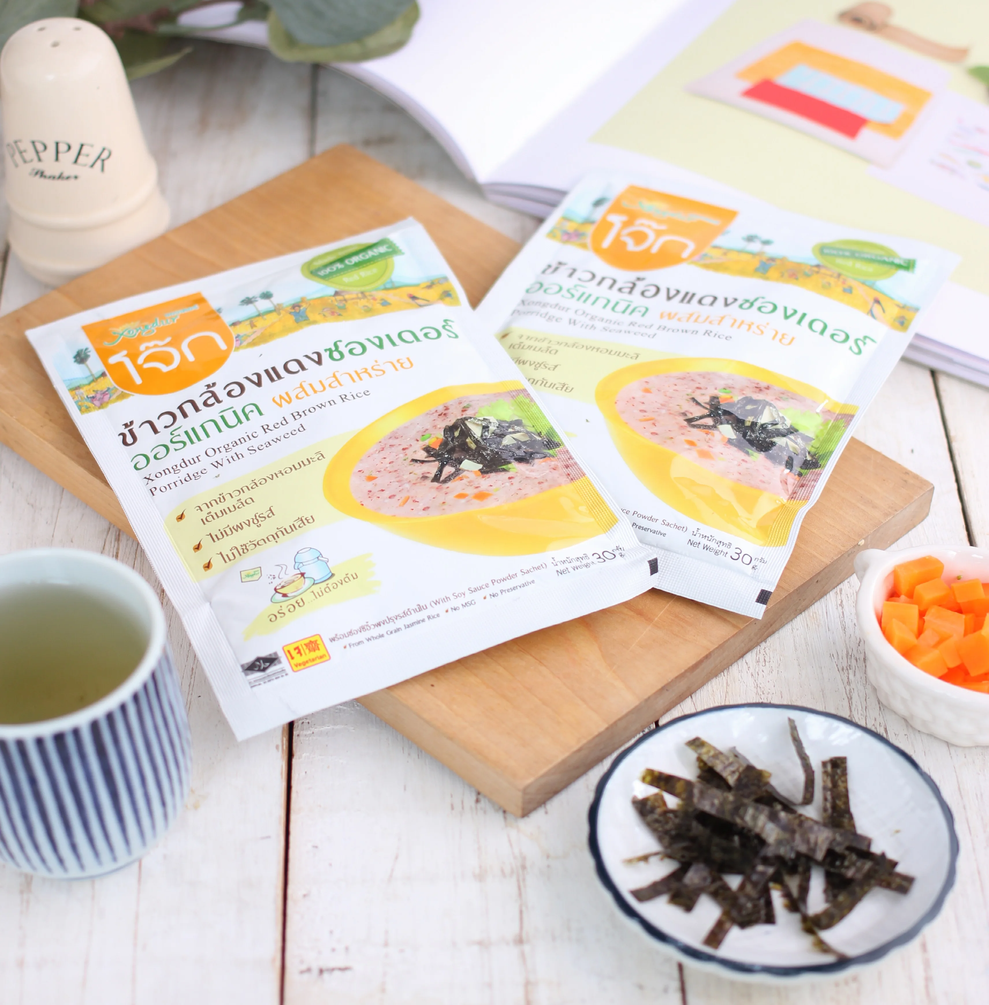 
Organic Instant Red Brown Rice Porridge with Seaweed by Xongdur Baby Soup 