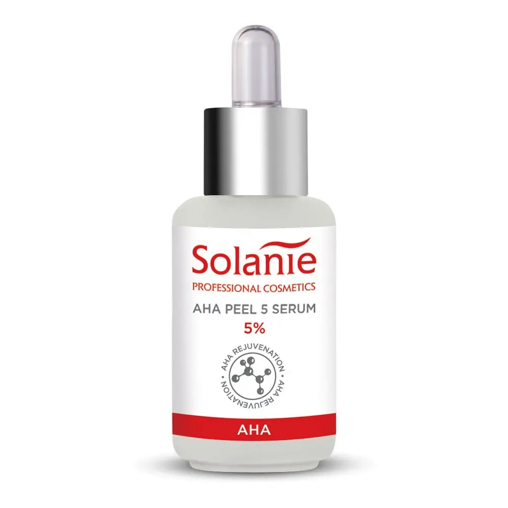 Solanie AHA Peel 5 Serum Exfoliating, Skin Brightening Skin Whitening Serum in 15 and 30 ml