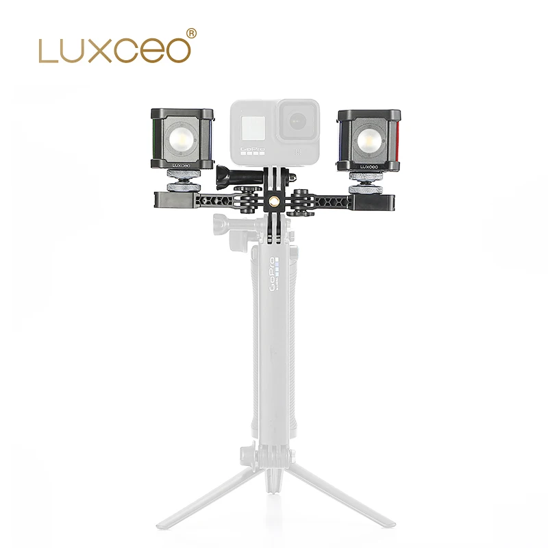 30M Underwater photographic lighting LUXCEO P4 for Gopro DSLR sports dv action camera COB lamp bead 1000lm 5750K led video light