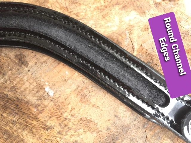 HIGH QUALITY LEATHER DUAL EMPTY CHANNEL LUXURY BROW BAND FOR HORSE BRIDLE English horse racing products from India