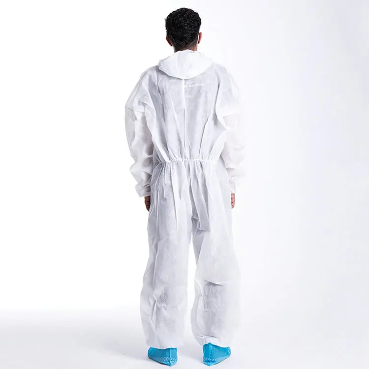 High Quality Nonwoven Workwear PP Material Safety Clothing Men Coverall Disposable