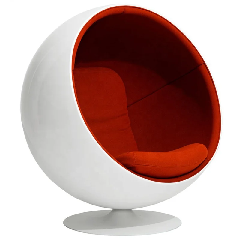 
Wholesale popular modern round shape global swivel leisure egg aviator luxury lounge fiberglass ball chair 