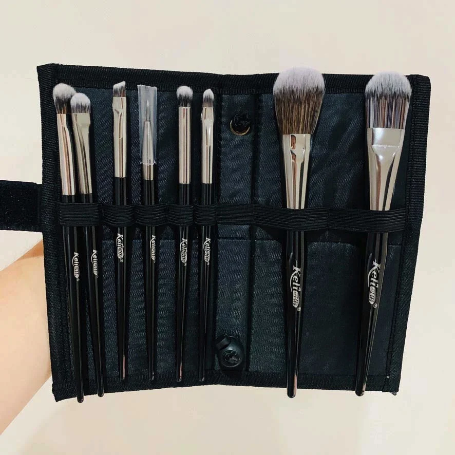 keli hot selling eyeshadow brush about cosmetic tools and black makeup brush set