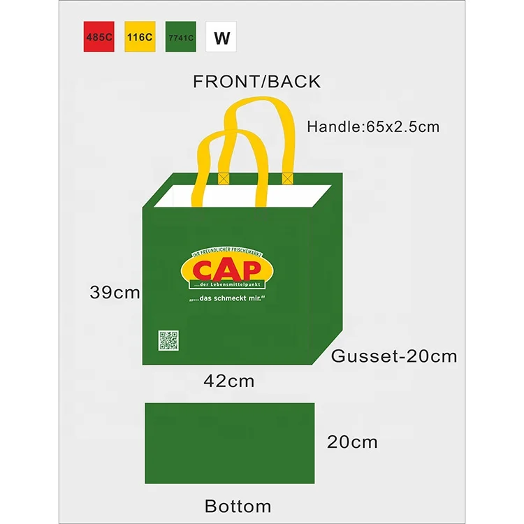 Foldable Market Shopping Recycled non woven Bag