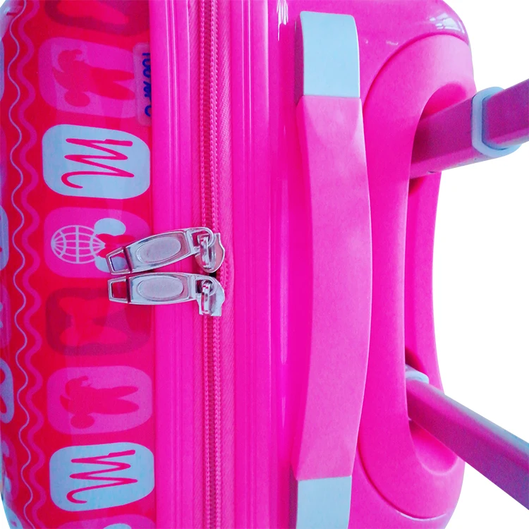 Children School Luggage 14 16 inch ABS PC Trolley Bags Kids Cute All Print Wheeled Backpack Suitcase