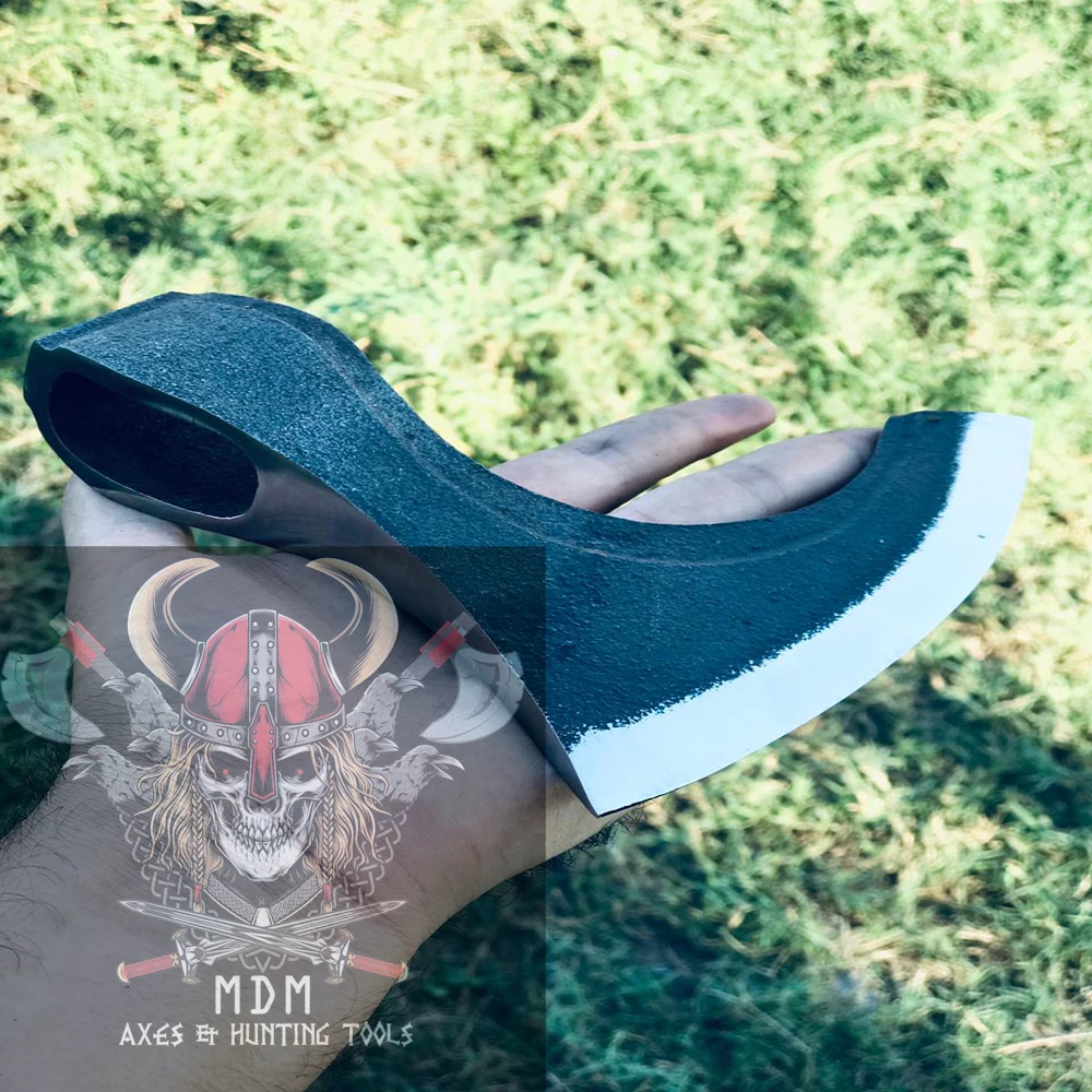 Durable New Axe with Carbon Steel Blade and Wood Handle Forged Hatchet for Camping and Cutting Outdoor Forest Axe