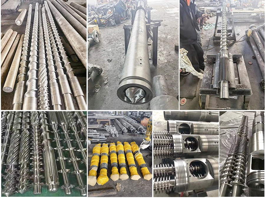 Plastic machinery part steel screws for hdpe plastic extrusion blow molding machine