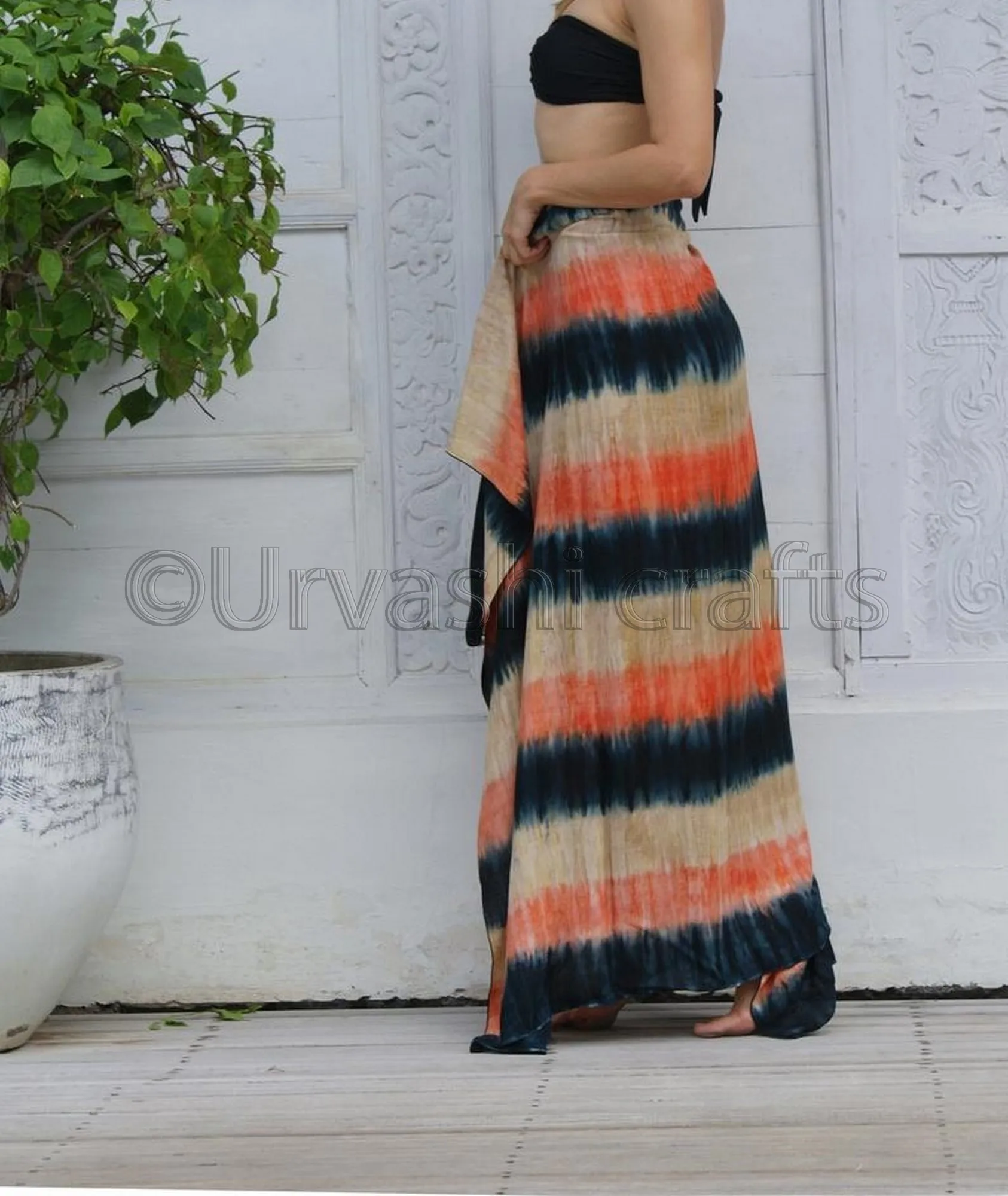 High quality Boho Summer Women Beachwear Wrap Tie Dye Bali Sarong Pareo Swimsuit Cover Up for ladies
