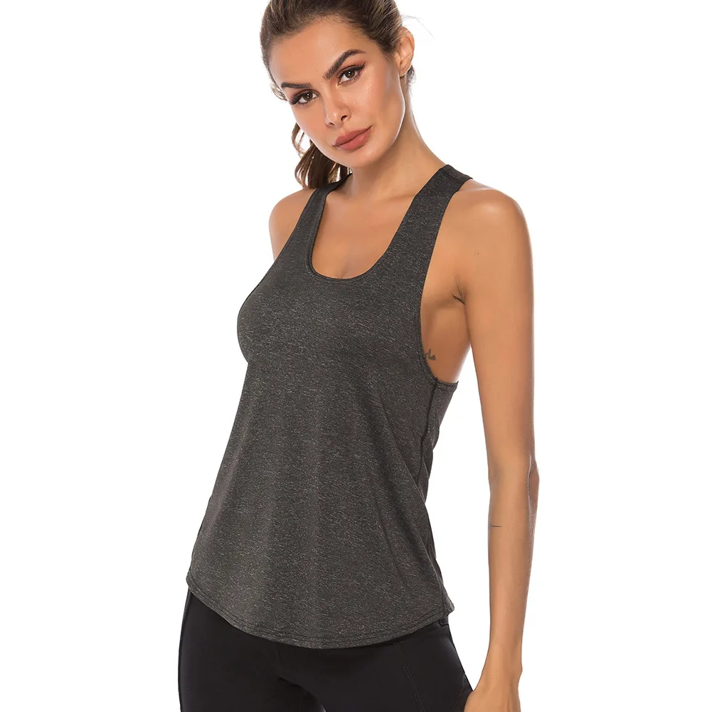 Custom Breathable Fitness Clothing Sports Gym Polyester Plain Blank Gym Fitness Tank Top Women 2024
