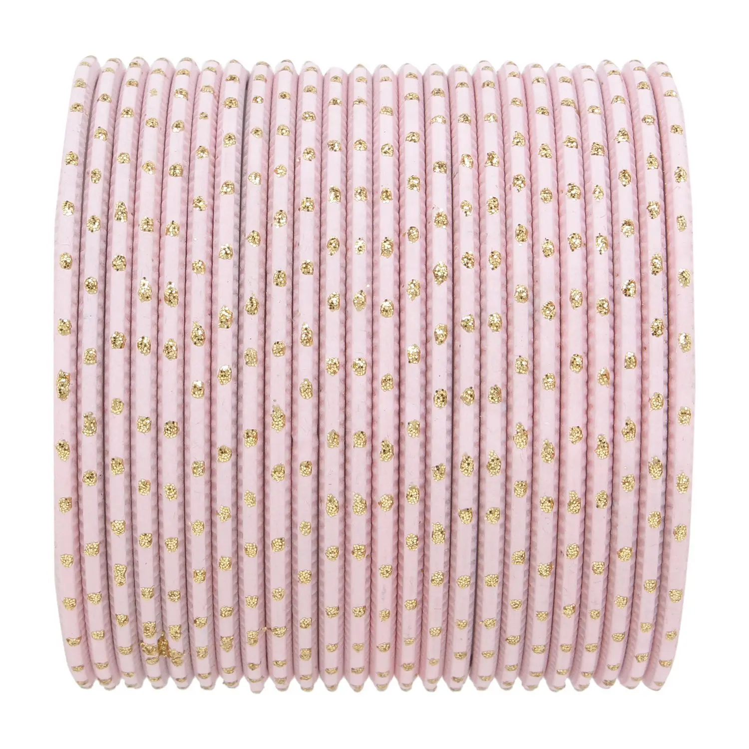 Indian Bangles Set Bollywood Plain Metal Bangle Bracelets Costume Jewellery for Women & Girls (Set of 24)