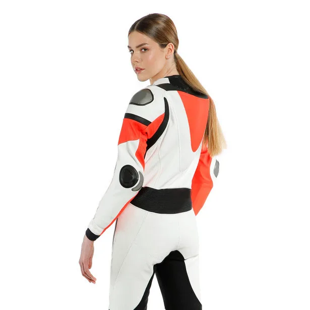 Мотоциклетный костюм для женщин цельный водонепроницаемый из натуральной кожи езды на мотоцикле с защитой от доспехов