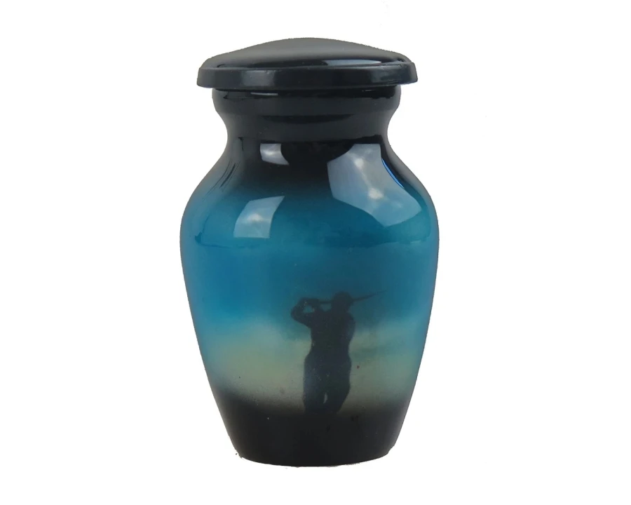 Самая низкая цена глянцевая фиолетовая металлическая урна для кремации людей погребальные принадлежности взрослых размера с оптовой ценой сочетающиеся сувениры