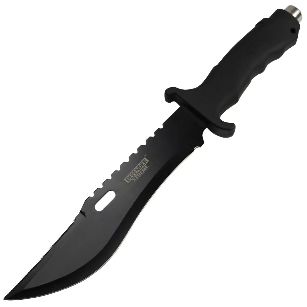  13 дюймов черный анодированный охотничий нож Defender-Xtreme с фиксированным лезвием из нержавеющей