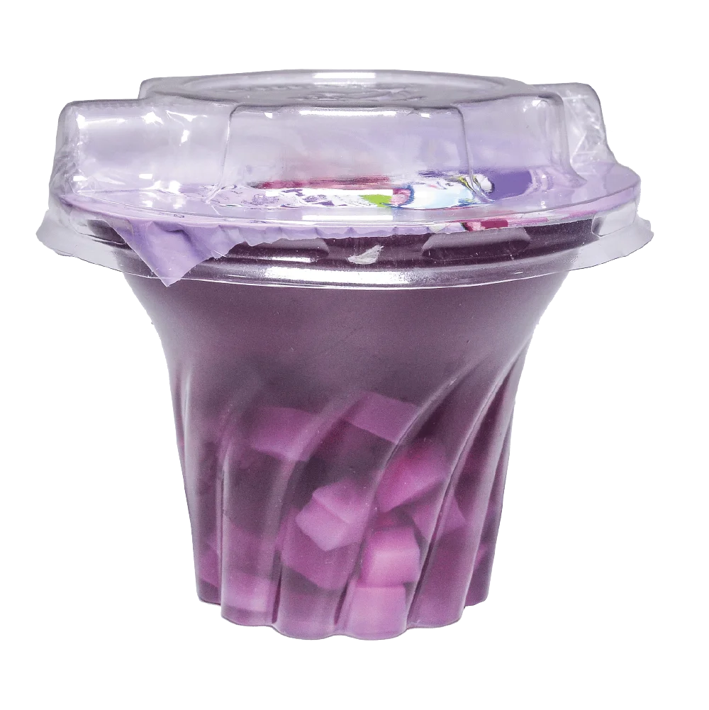 Jelly Nata De Coco Fruit Drink 24 Cups Grape Flavor 180g [Captain Dolphin]