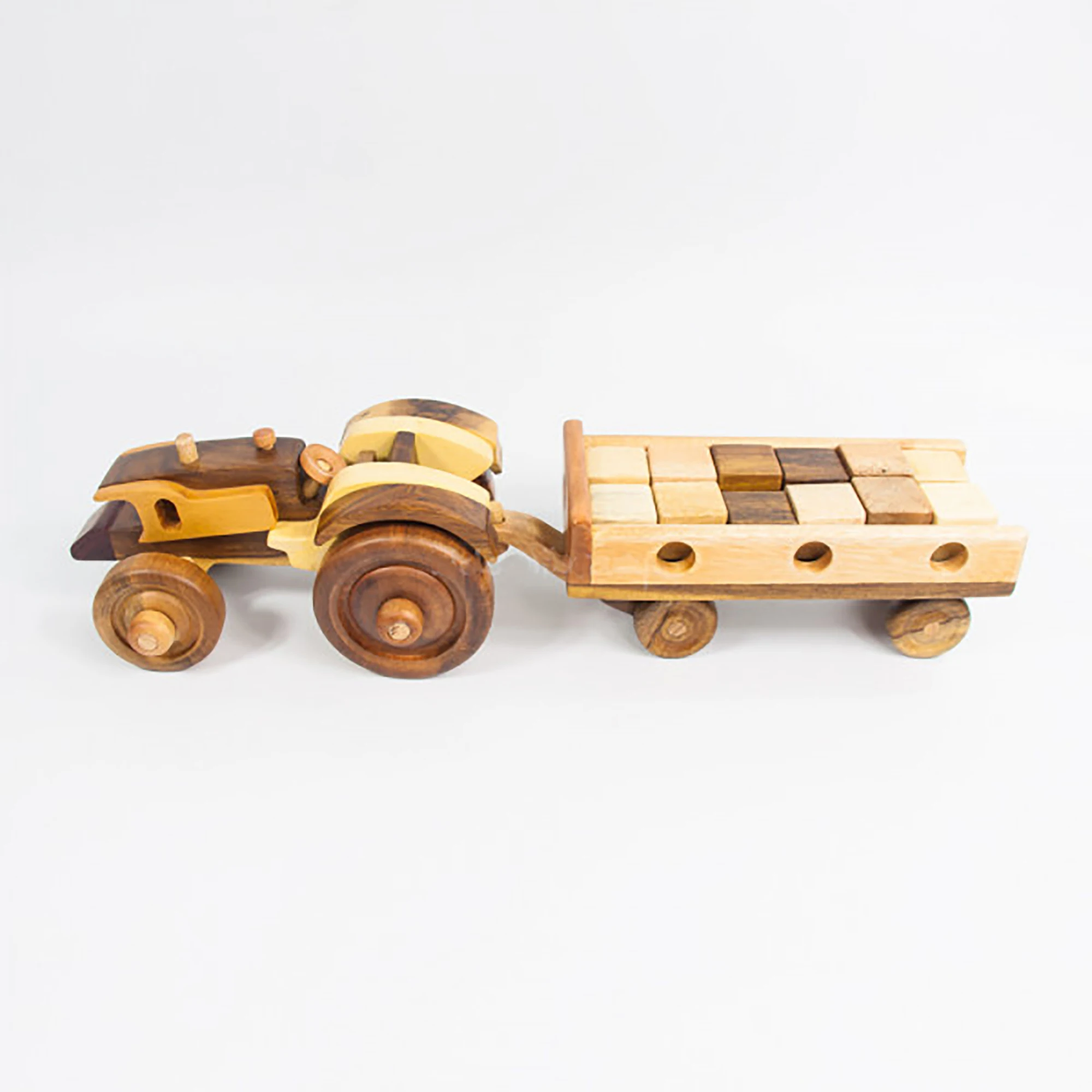
OEM - ODM Vietnamese Manufacture - Wooden Harvesting Truck with cubes- New arrival educational assemble truck 