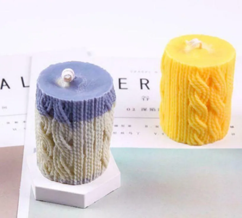 
Boutique 3D pillar silicone candle mold soap mud making cake chocolate decoration DIY mold wholesale 