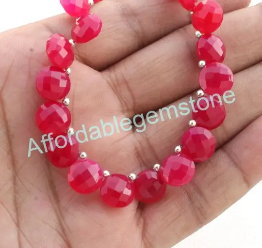 Натуральный окрашенный Рубин круглой формы граненый топ с отверстием драгоценный камень высокого качества оптом для изготовления ювелирных изделий драгоценные камни редкие