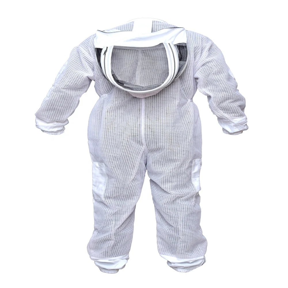 White Color Cotton Beekeeper Protective Suits Bee breathable suit honey bee suits Unisex  Smock Protection Coverall