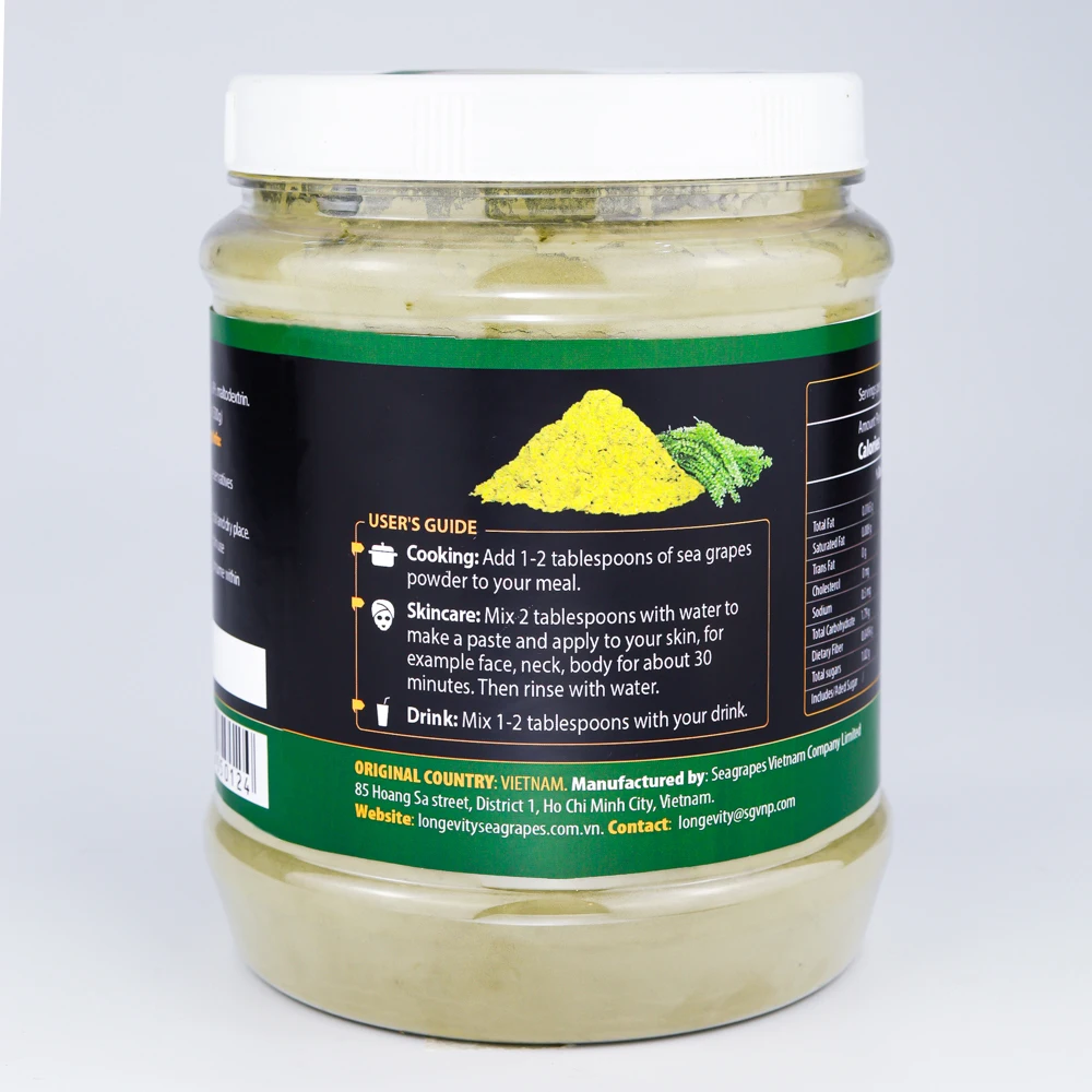 500g Weight Natural Good Price Premium Quality Cool Places Storage Longevity Sea Grapes Powder