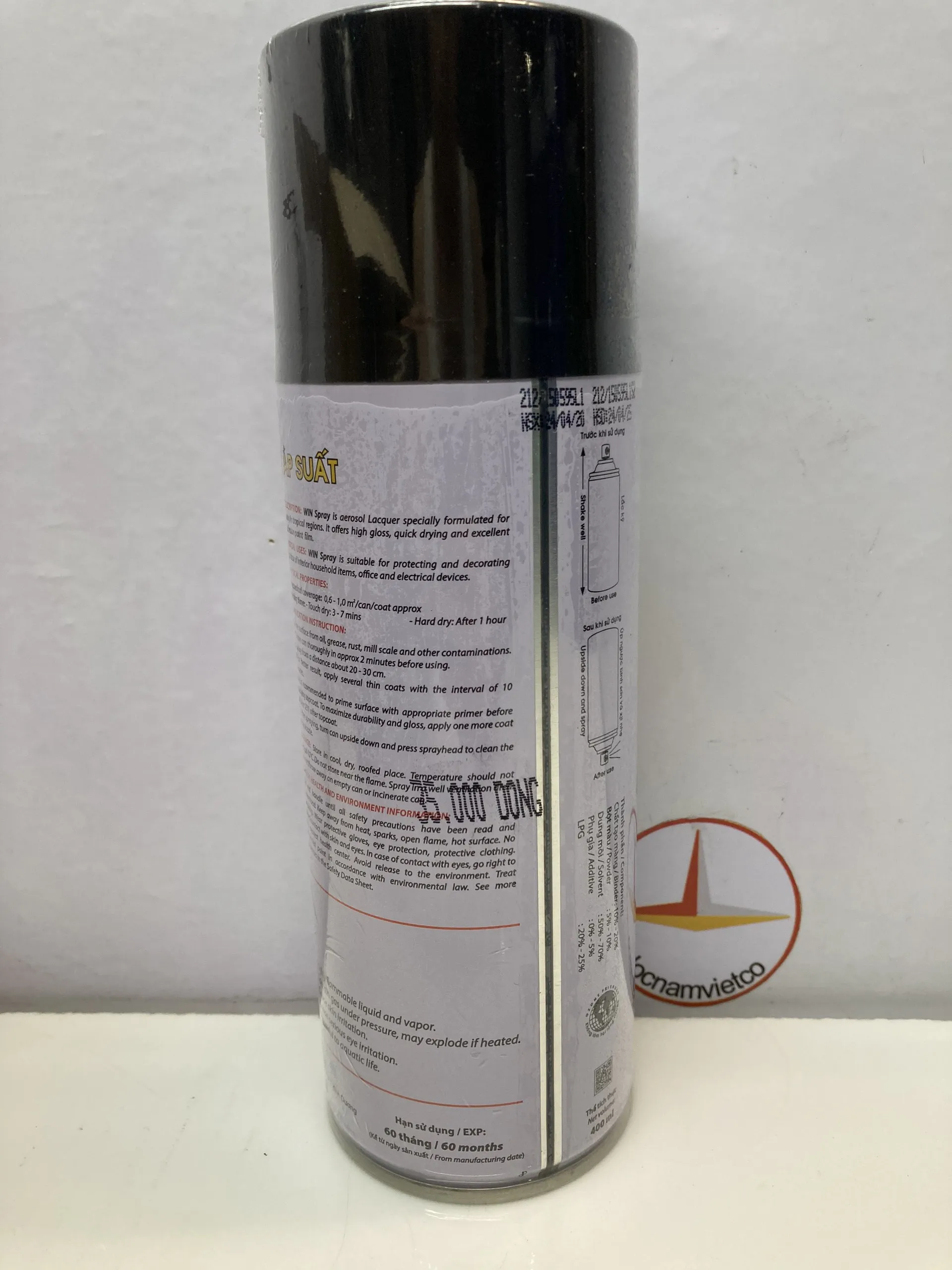 
Aerosol Spray Paint beautiful colors, Good adhesion, quick drying 5-8 Minutes for Dry Surface (Win 400 ML) 