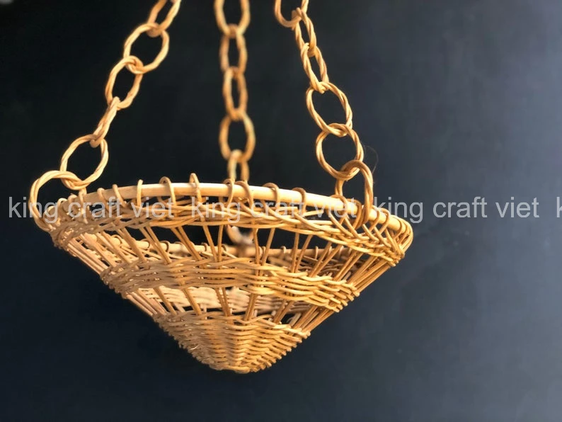 VietNam New Product Handwoven Plant Pot 100% Natural Rattan Planter Wholesale from King Craft Viet Supplier