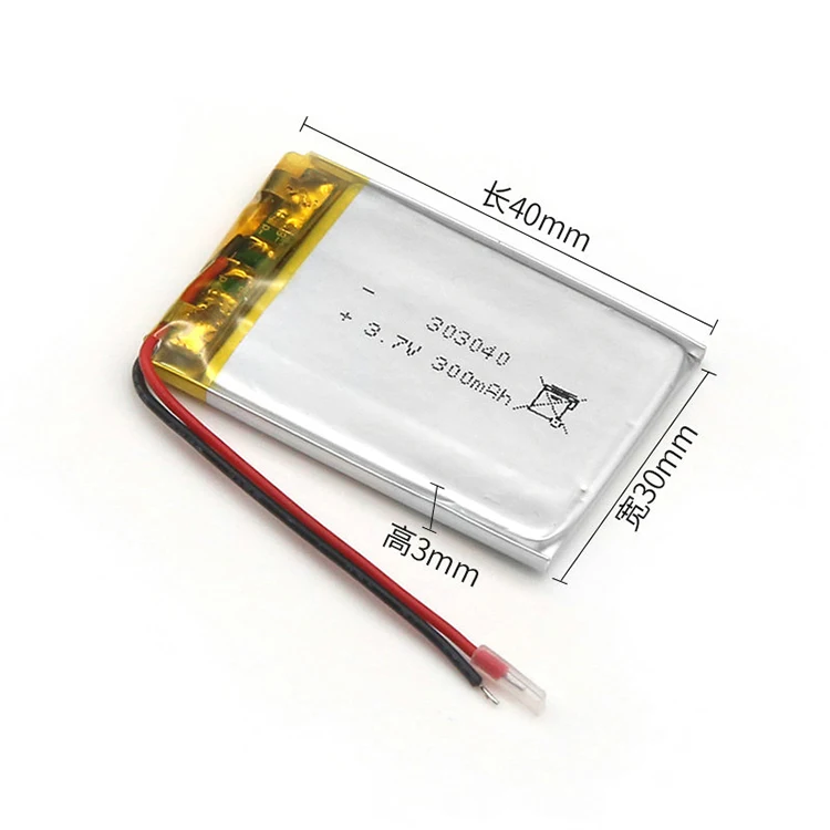 Wholesale China lipo battery  303040 300mah for vr grasses with CE certificate 7.4v 303040 300mah battery
