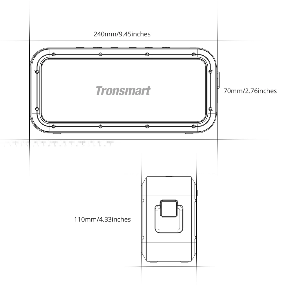 Tronsmart Force Pro 10000 mAh 60W Output 15 Hours Playing Time IPX7 Waterproof Blue tooth 5.0 NFC Outdoor Speaker