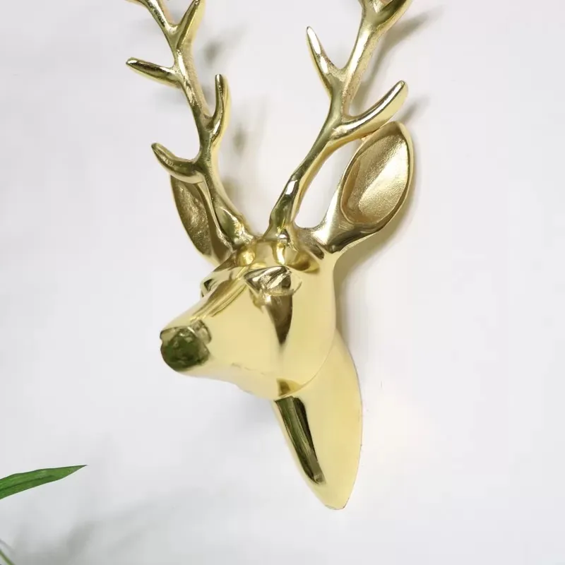 High Quality Gold Wall Mounted Stag Head For Wall Decoration