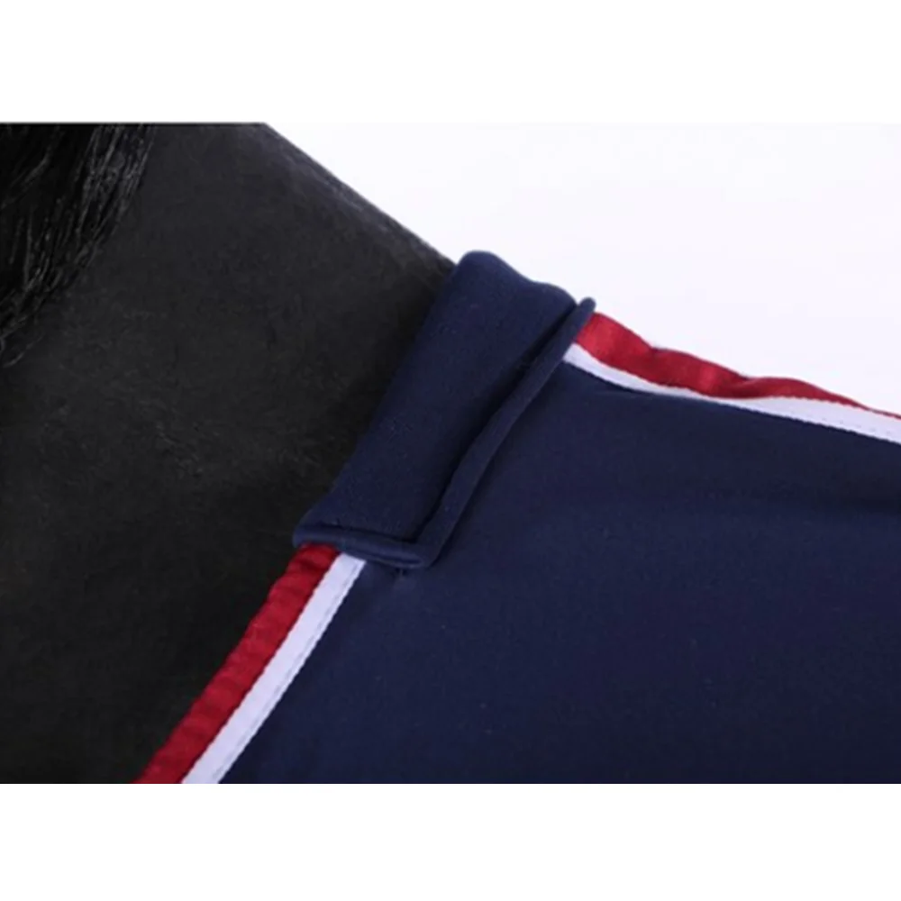 Wholesale High Quality Custom Navy Horse Polar fleece rug Breathable horse fleece show rug horse rugs blanket