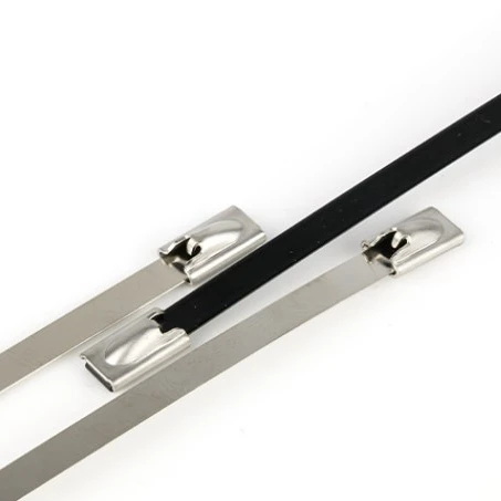 Weather resistance ss304 ss316 Reusable Coated PE Nylon11 Metal Stainless steel Ball lock cable zip ties