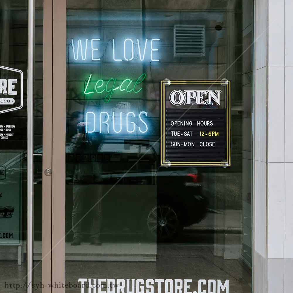 Changeable Open Close  business signs  advertising letter board for store